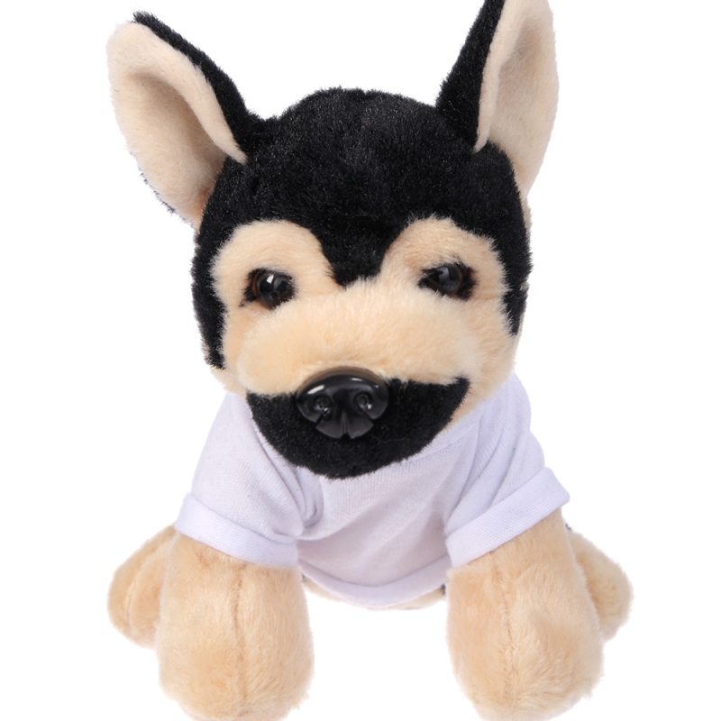 Floppy German Shepherd Stuffed Animal with Personalized Shirt 8''
