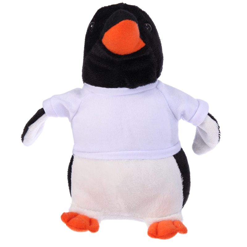 Floppy Penguin  Stuffed Animal with Personalized Shirt 8''