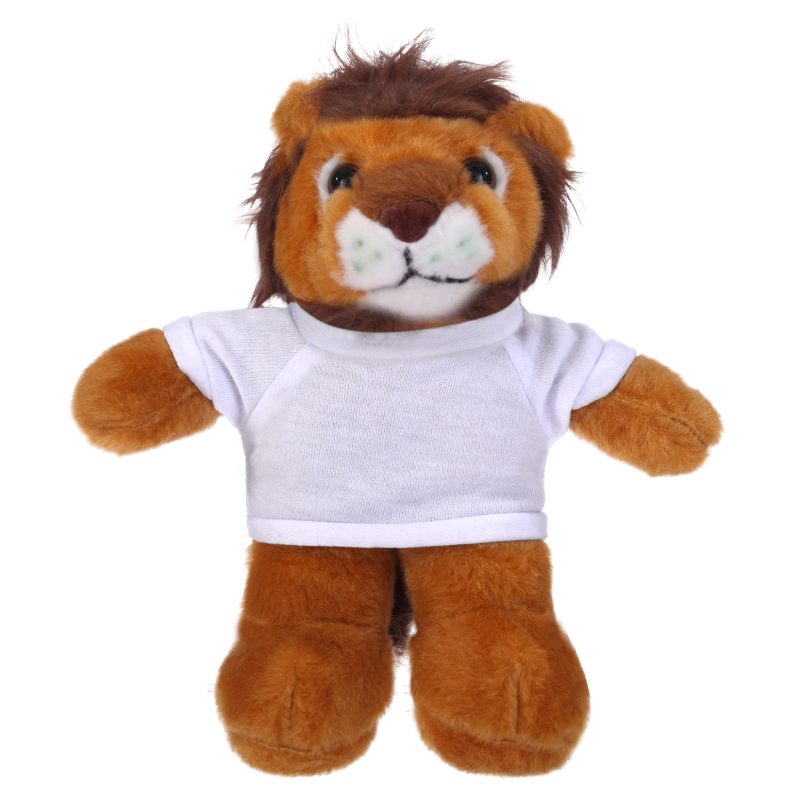 Floppy Lion  Stuffed Animal with Personalized Shirt 8''