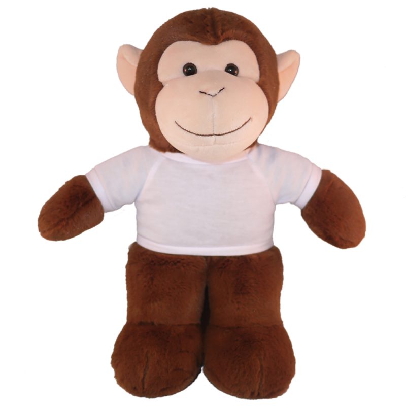 Floppy Monkey  Stuffed Animal with Personalized Shirt 8''