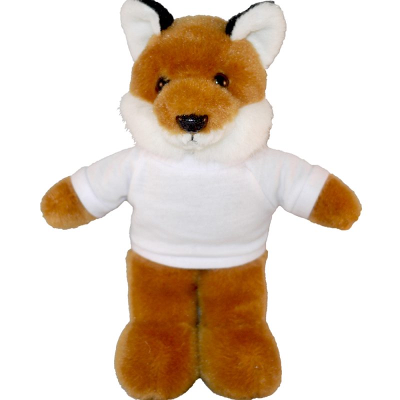 Floppy Fox  Stuffed Animal with Personalized Shirt 8''
