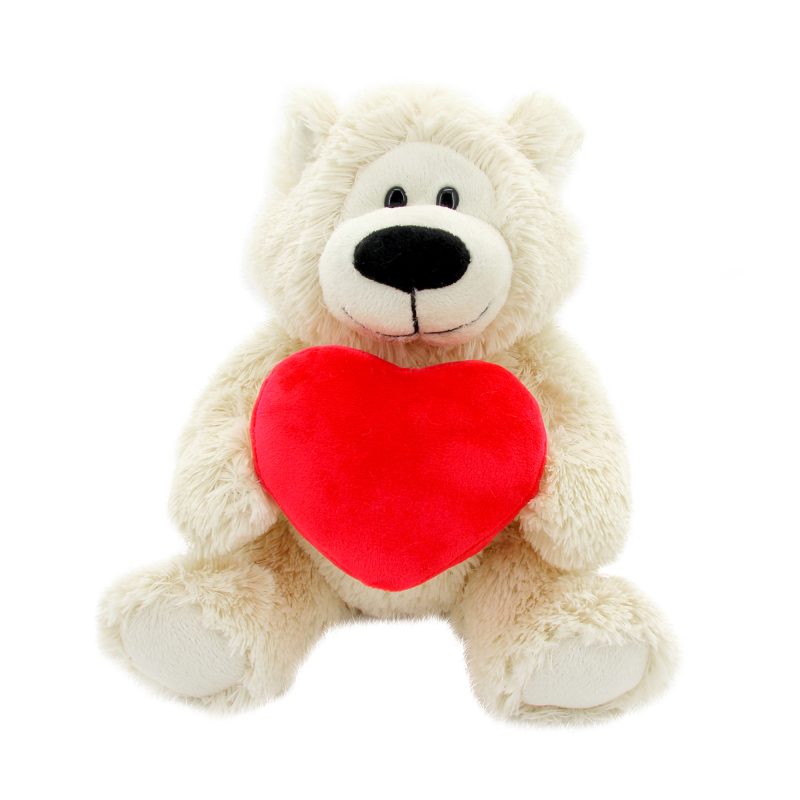 Cream Sophie Bear with Personalized Heart 12''
