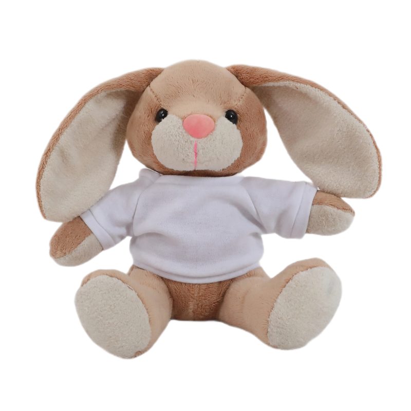 Easter Stuffed Animal Bunny Realistic Plush Toy with Personalized Shirt 10''