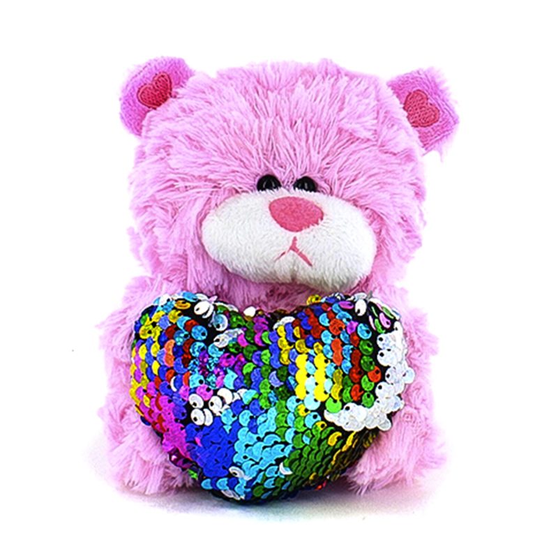 Valentine Qbeba Teddy Bear with Squeezable Heart 6''