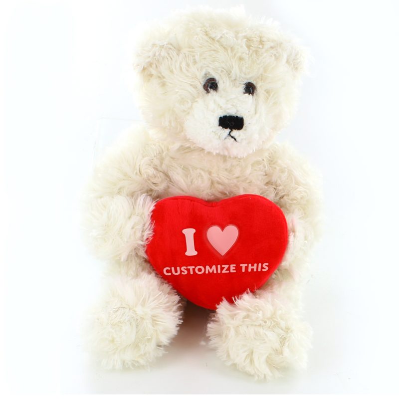 Valentine Brandon Teddy Bear with Persnoalize Heart 12''