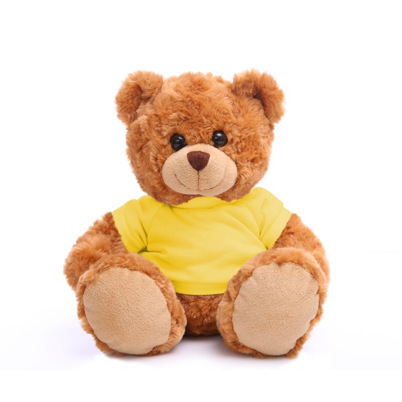 Mocha Sitting Teddy Bear with Personalized Shirt 11''