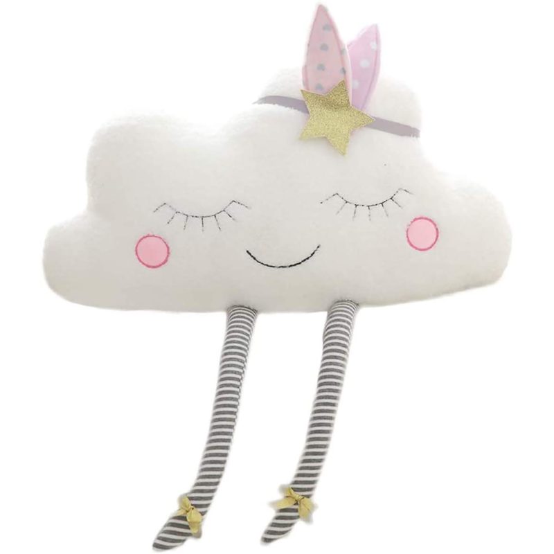 Stuffed Animal Plush Lovely Cartoon Cloud Shaped Pillow Toys Chair Back Cushion for Bedroom Office Car 22''
