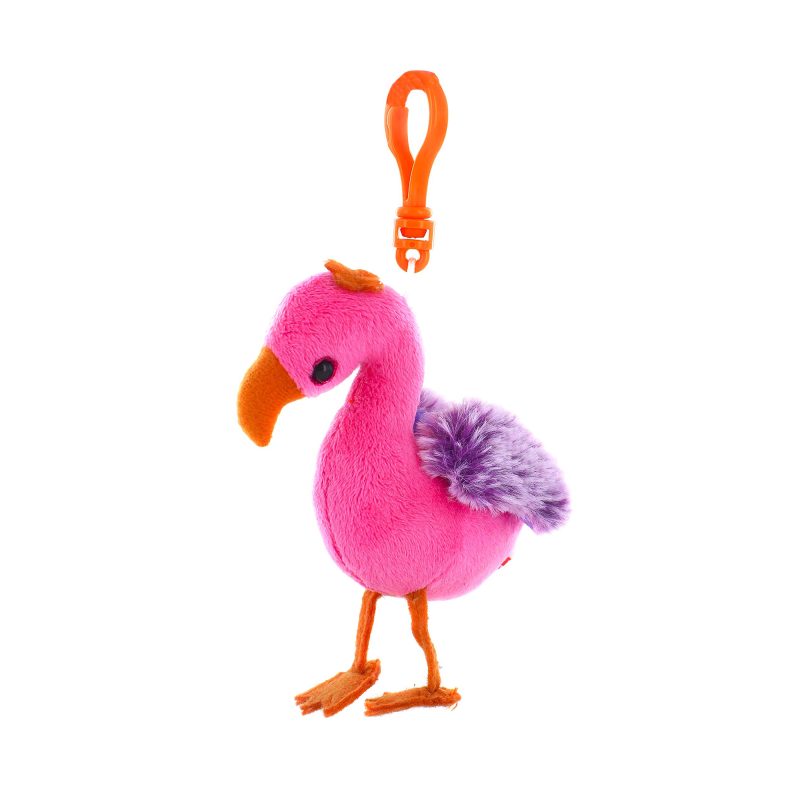 Adorable Lulu the Pink Flamingo Keychain Plush Stuffed Animal Toy for Kids 4''