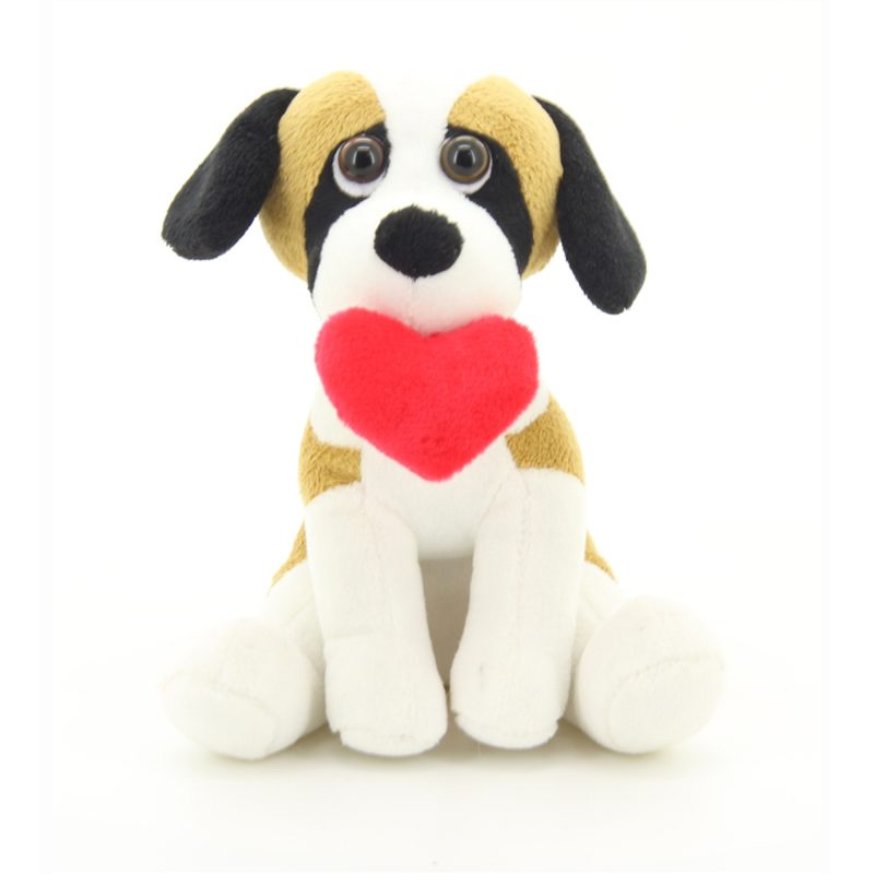 Cute Pawpals Puppy Dog Plush Stuffed Animal Girlfriend Toy Comes with Red Heart for Girls on Valentine's Day Father's Day Mother's Day 10''