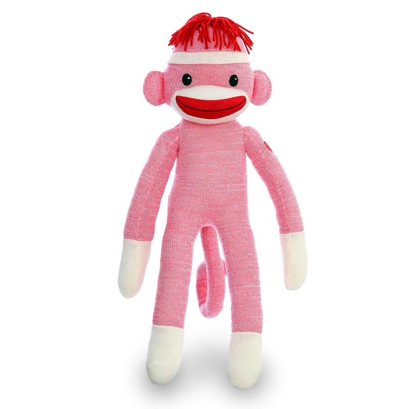 Original Sock Monkey Knitted Puppet Gift Present Stuffed Animal Plush Baby Doll for Mother's Day Birthday 40''