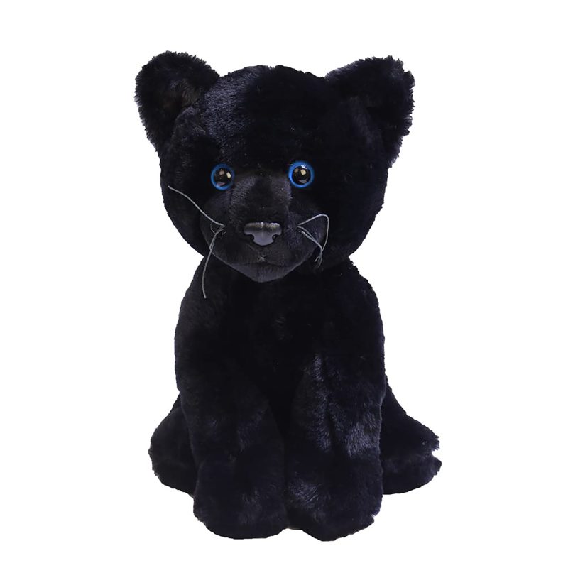 Plushland Black Panther Stuffed Animal – Realistic Plush Panther for Kids and Adults – 10 Inches.