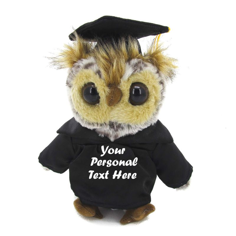 Standing Graduation Owl with Graduation Gown 9''