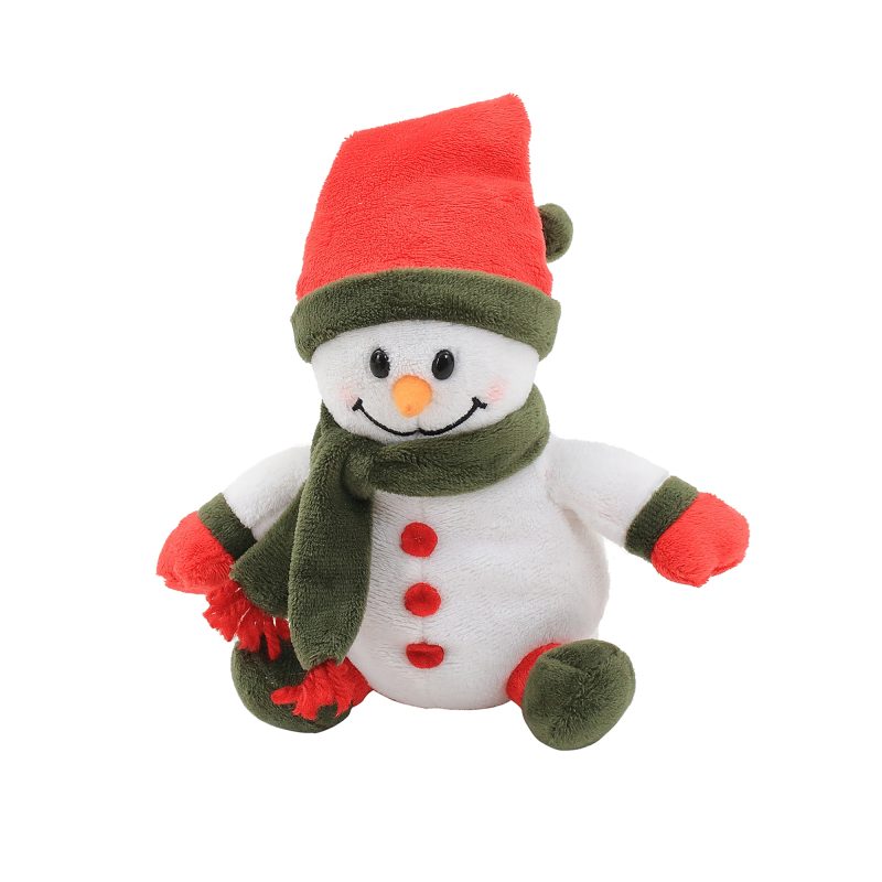 Plushland 8 Inch Snowman Stuffed Animal Plush Toy,Cuddles Toy with Hat and Scarf Best Gift for Kids,Home and Car Decor