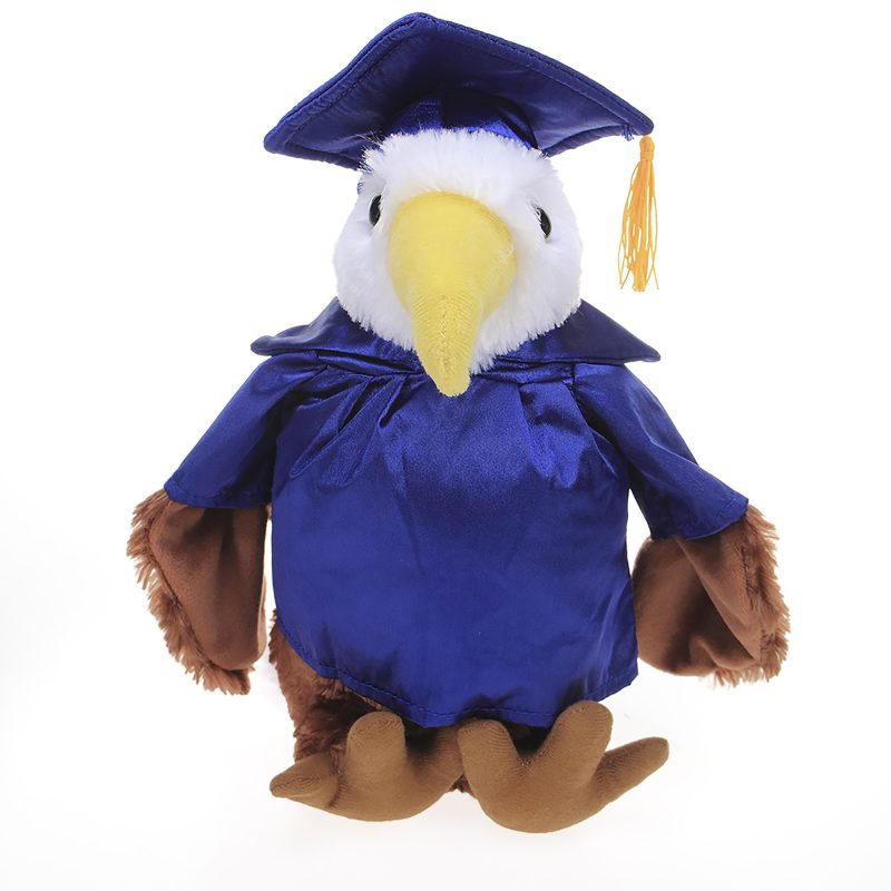 Eagle Plush Stuffed Animal Toys with Cap and Personalized Gown 8''