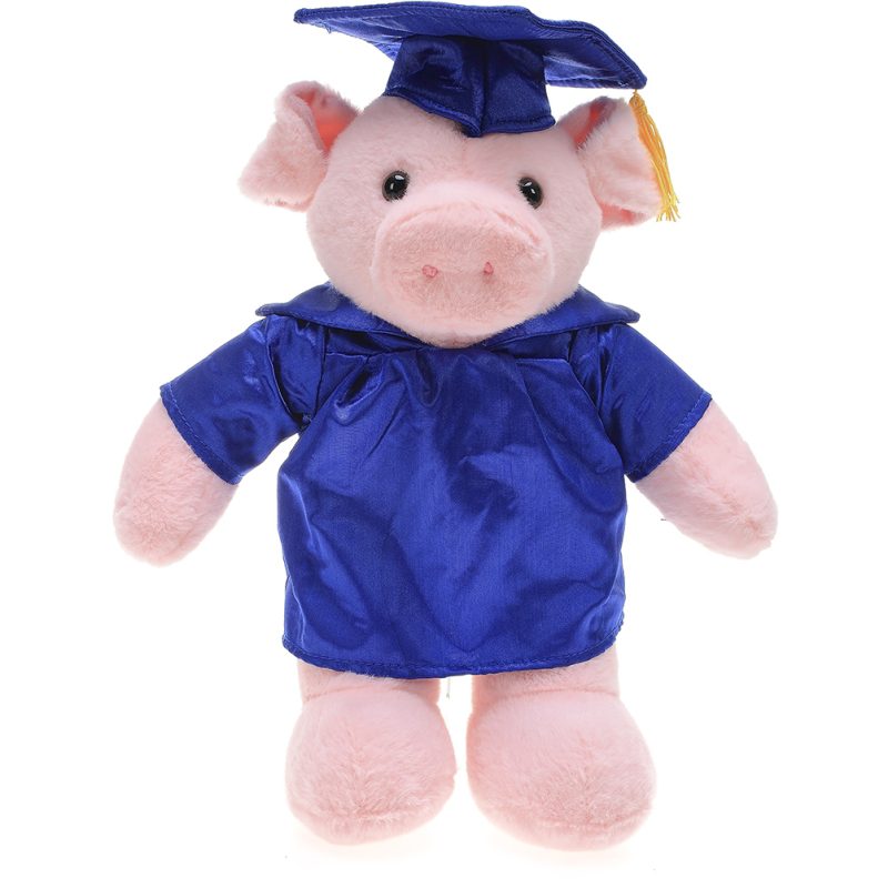 Pig Plush Stuffed Animal Toys with Cap and Personalized Gown 8''