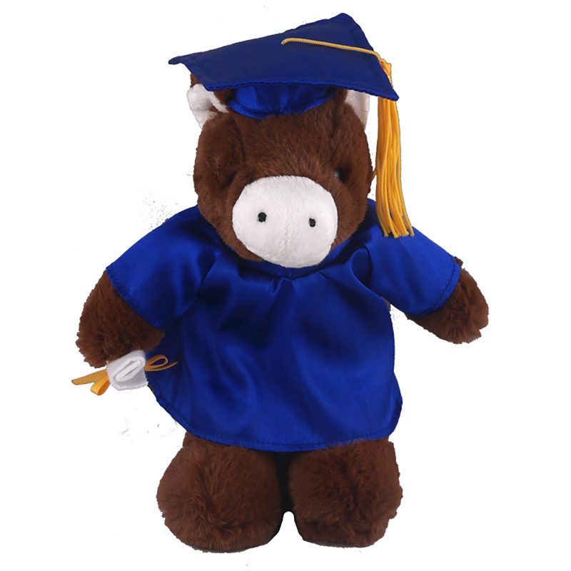 Graduation Stuffed Animal with Personalized Gown and Cap 8''