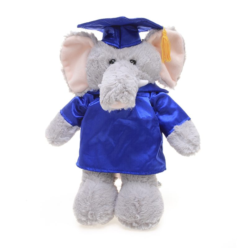Elephant Plush Stuffed Animal Toys with Cap and Personalized Gown 8''