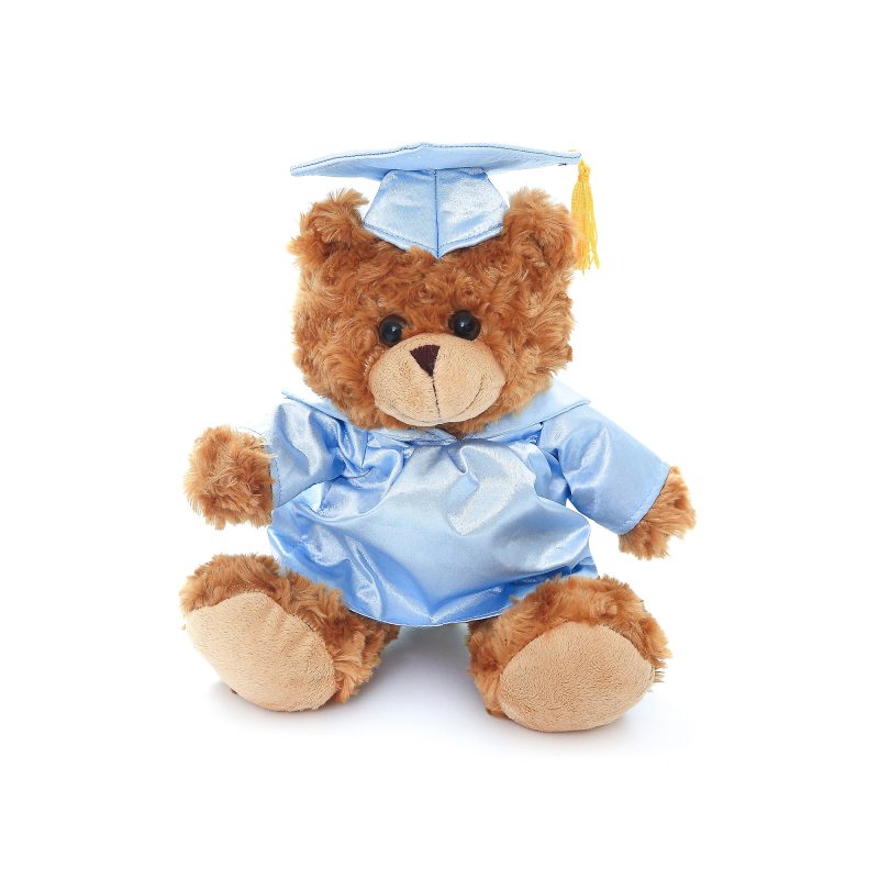 Graduation Stuffed Animal with Personalized Gown and Cap 12''